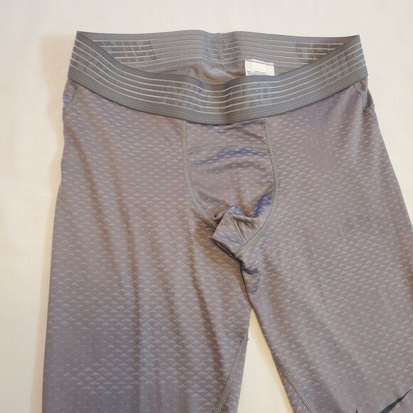 Nike Pro Mens Large Tall LT Dri-Fit Pro Fitted Leggings Gray Athletic Sport Gym - Picture 3 of 9